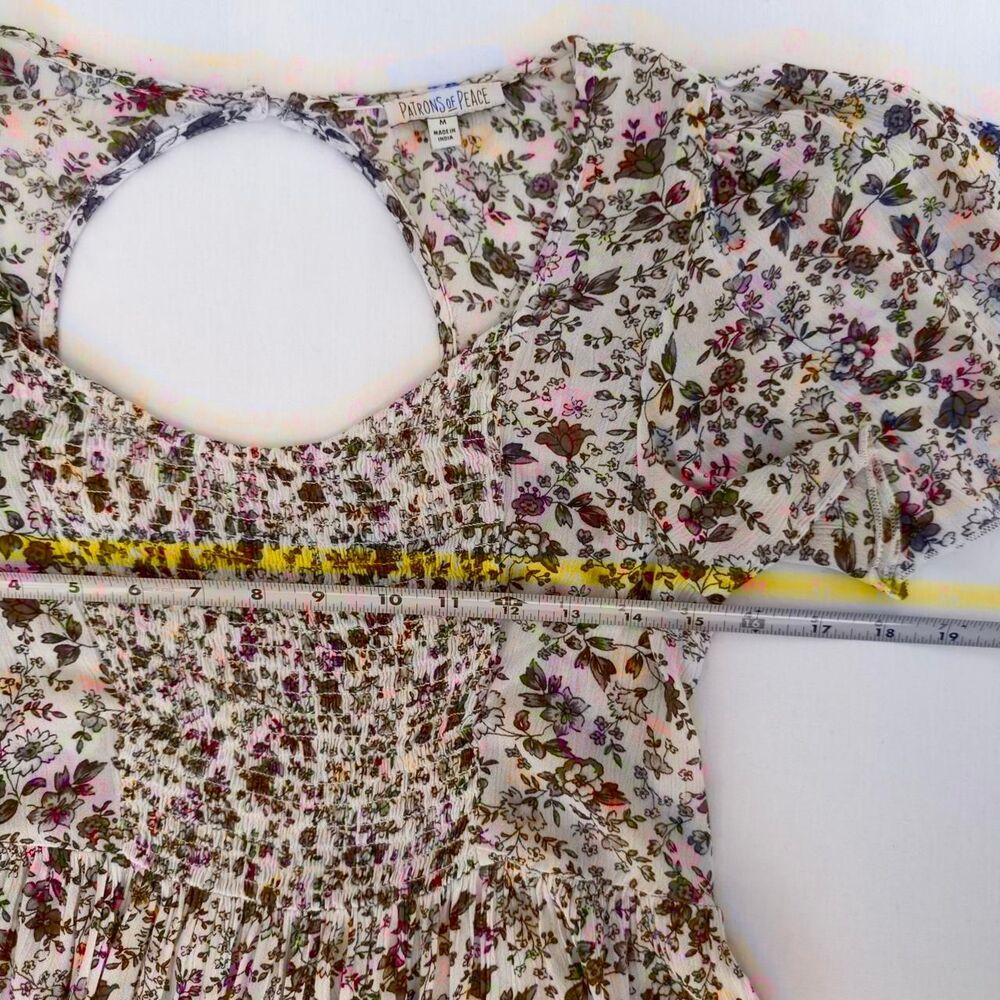Patrons of Peace Flowy Floral Mini Dress Size M - Picture 7 of 8